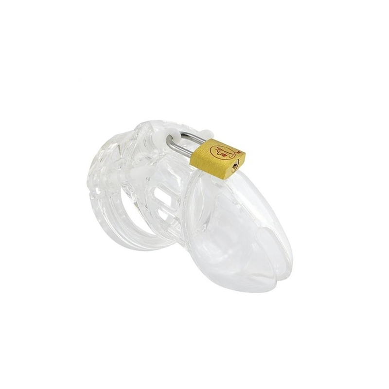 cage de chastete mini locky 6 x 32 cm transparente 3