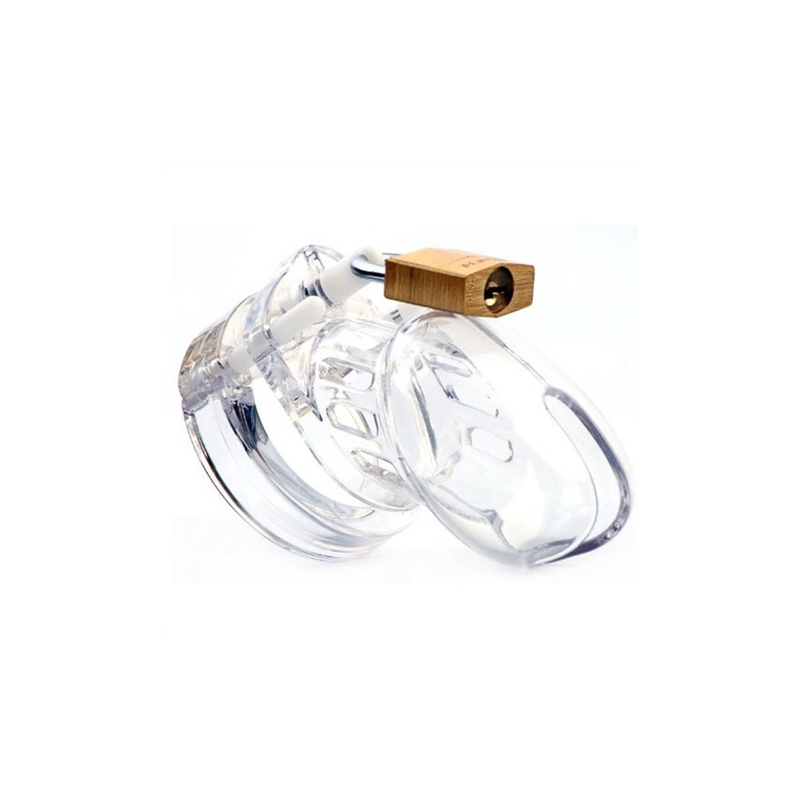 cage de chastete mini locky 6 x 32 cm transparente