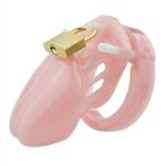 cage de chastete mini locky 6 x 32cm rose