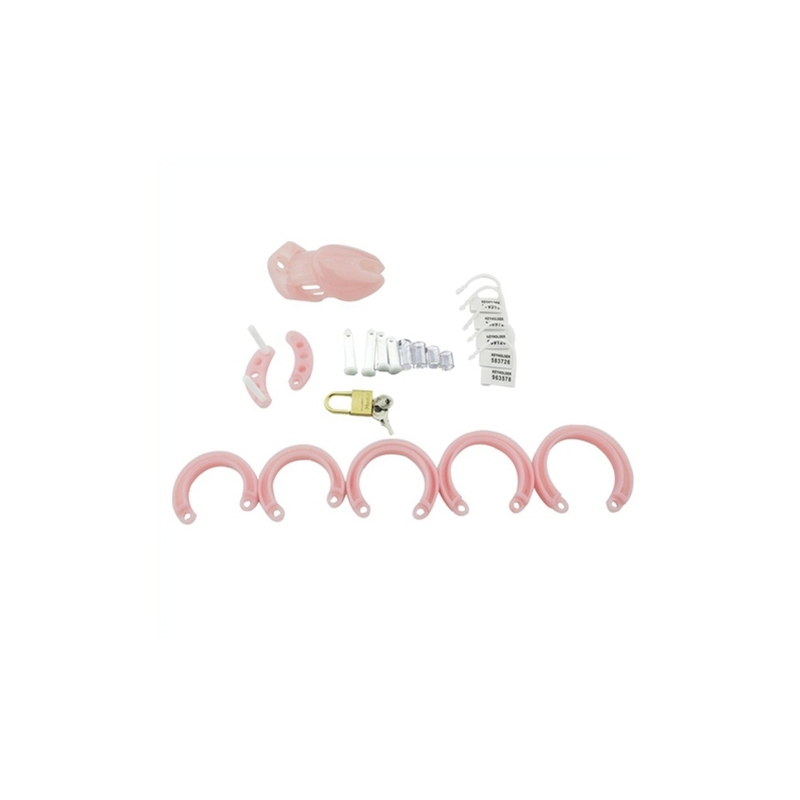 cage de chastete mini locky 6 x 32cm rose 3
