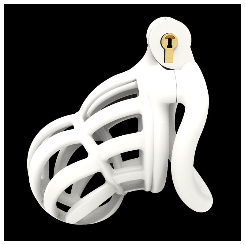 cage de chastete narra 8 x 36cm blanc 1