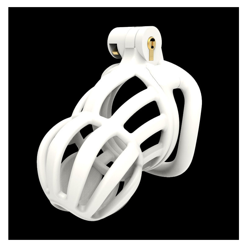 cage de chastete narra 8 x 36cm blanc