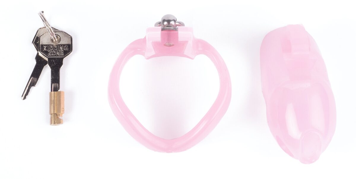 cage de chastete no touch 85 x 3cm rose 1