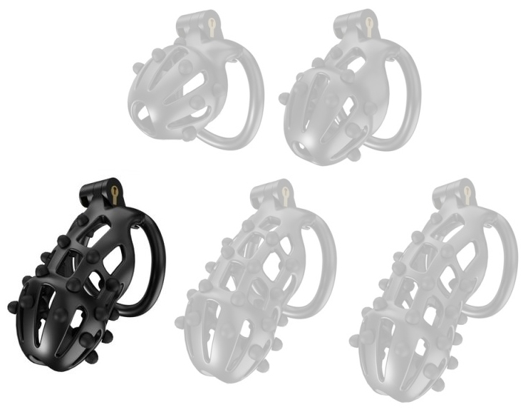 cage de chastete point up l 10 x 4 cm noire