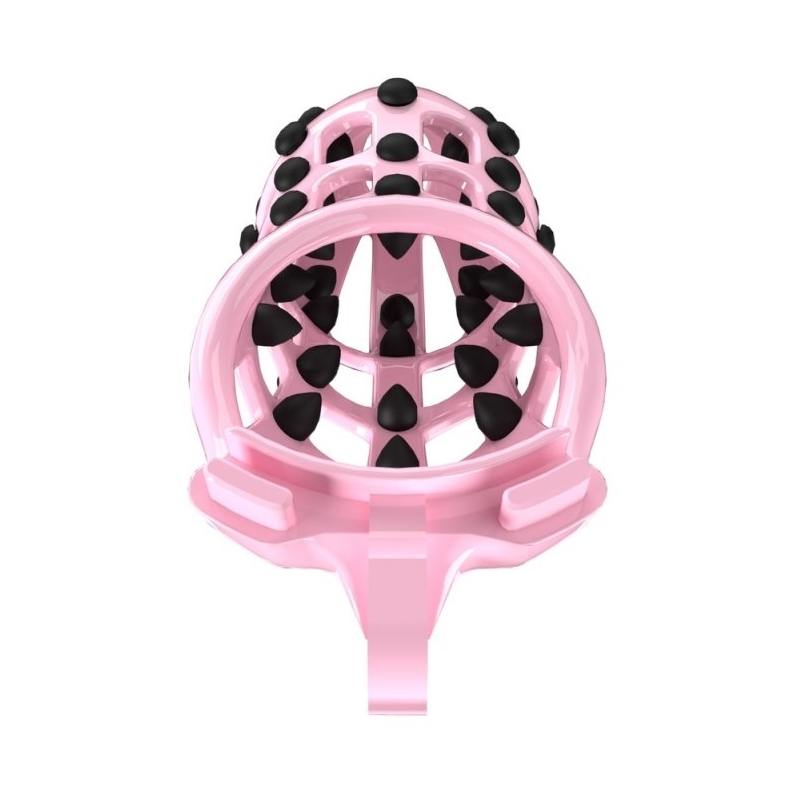cage de chastete point up l 10 x 4 cm rose 2