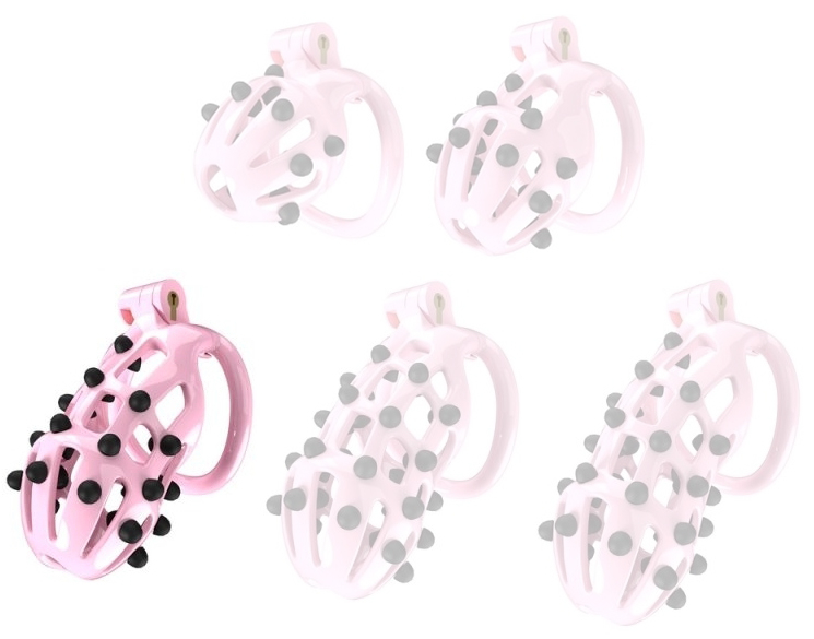 cage de chastete point up l 10 x 4 cm rose