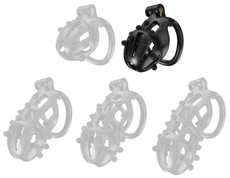 cage de chastete point up m 8 x 37 cm noire