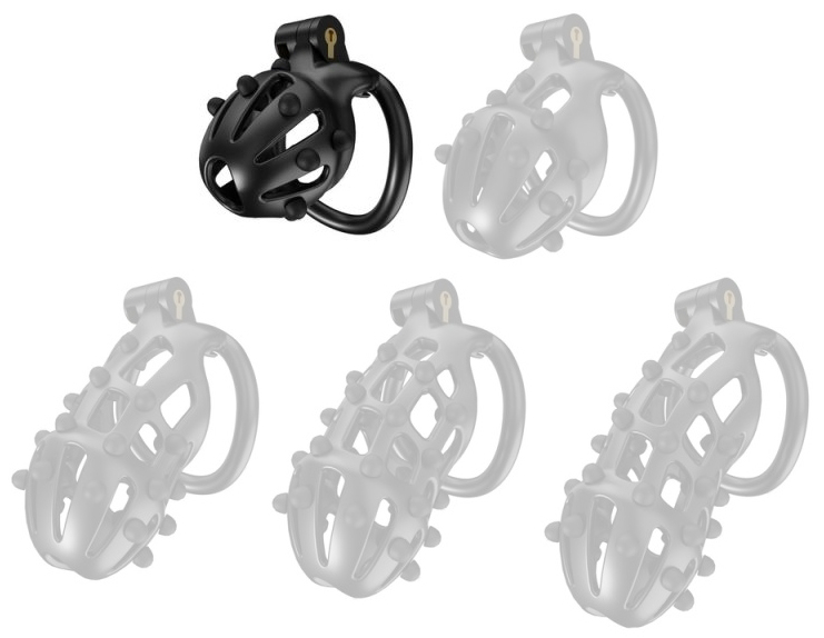 cage de chastete point up s 6 x 35 cm noire