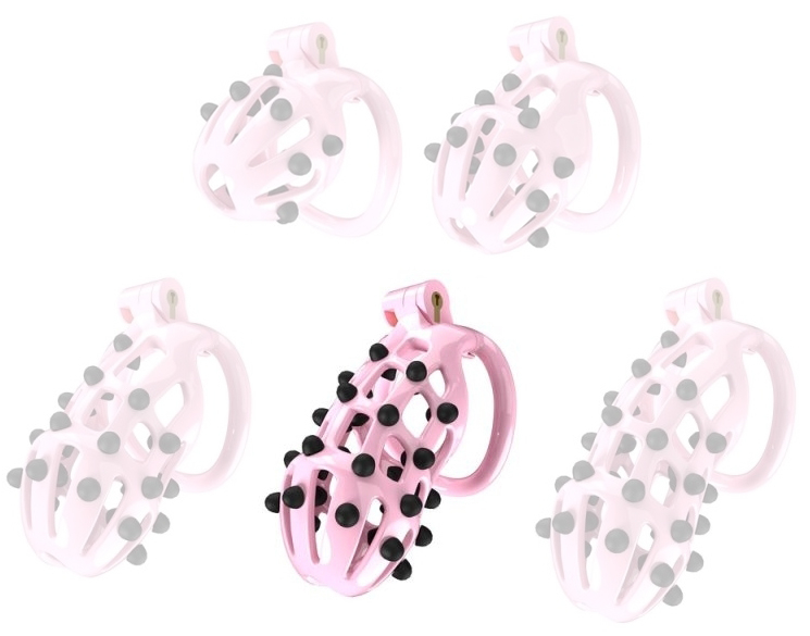 cage de chastete point up xl 11 x 4 cm rose