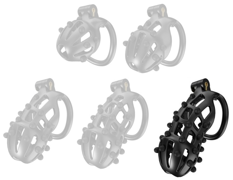 cage de chastete point up xxl 12 x 4 cm noire