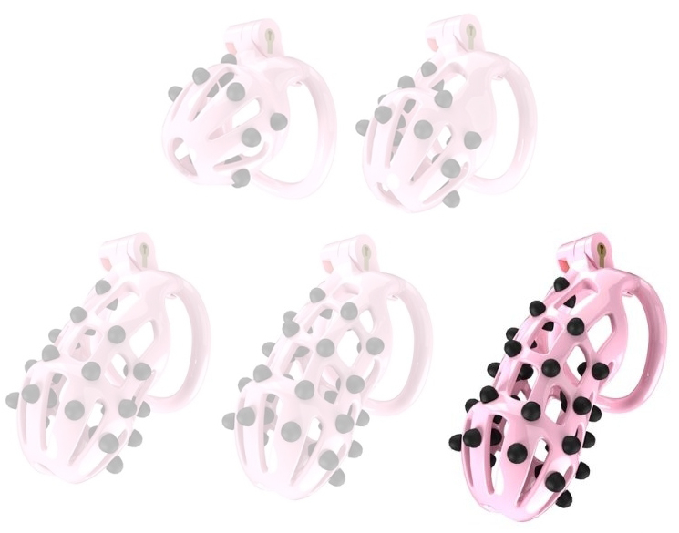 cage de chastete point up xxl 12 x 4 cm rose