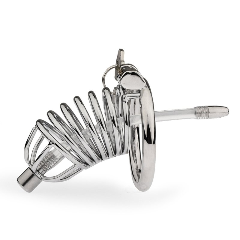 cage de chastete reegik avec tige d uretre 85 x 35cm
