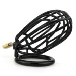 cage de chastete samourai 11 x 55 cm noire 1