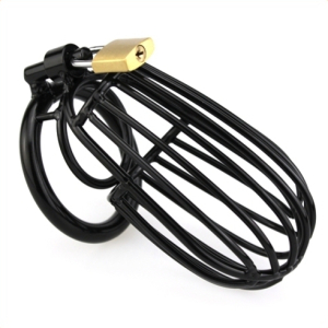cage de chastete samourai 11 x 55 cm noire