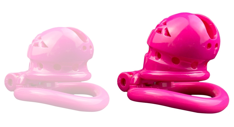 cage de chastete sex slave m 65 x 35cm rose