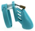 cage de chastete silicone 7 x 33 cm bleu 2