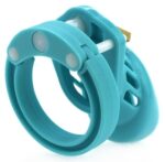 cage de chastete silicone 7 x 33 cm bleu 4