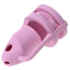 cage de chastete silicone birdlocked 11 x 32 cm rose 2