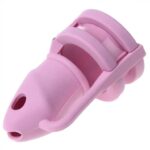 cage de chastete silicone birdlocked 11 x 32 cm rose 2