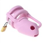 cage de chastete silicone birdlocked 11 x 32 cm rose 3