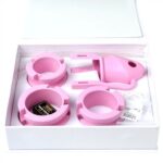 cage de chastete silicone birdlocked 11 x 32 cm rose 4