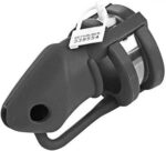 cage de chastete silicone birdlocked 11 x 32cm noire