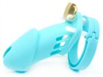 cage de chastete silicone bran 9 x 3cm bleue 1