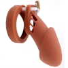cage de chastete silicone bran 9 x 3cm marron