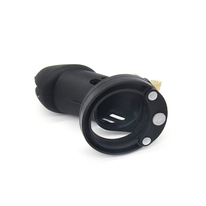 cage de chastete silicone bran 9 x 3cm noire 1