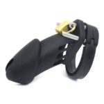 cage de chastete silicone bran 9 x 3cm noire