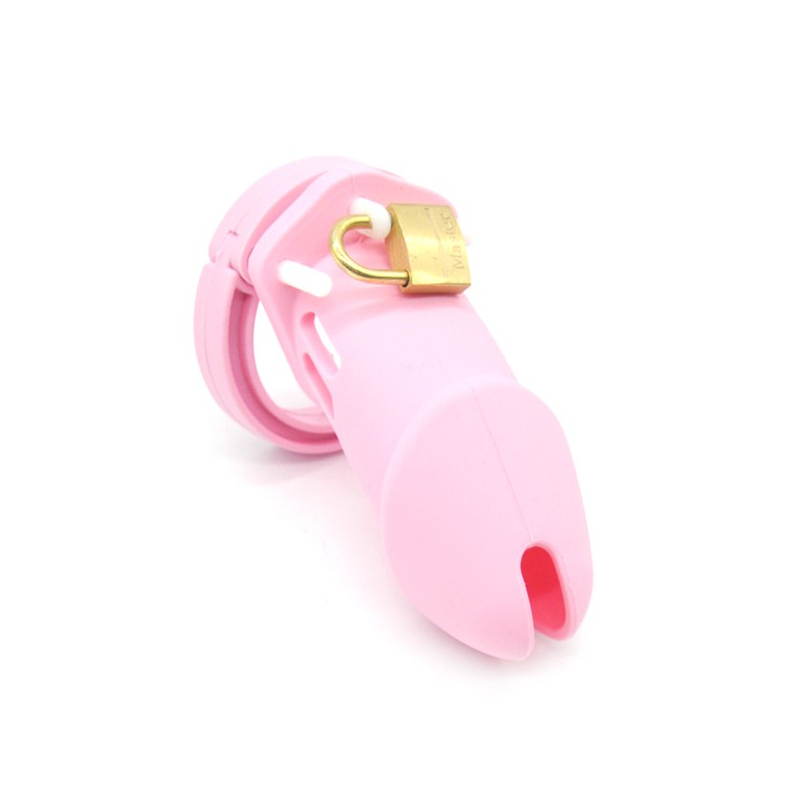 cage de chastete silicone bran 9 x 3cm rose 1