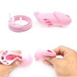 cage de chastete silicone bran 9 x 3cm rose 2