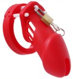 cage de chastete silicone bran 9 x 3cm rouge