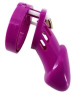 cage de chastete silicone bran 9 x 3cm violette 1