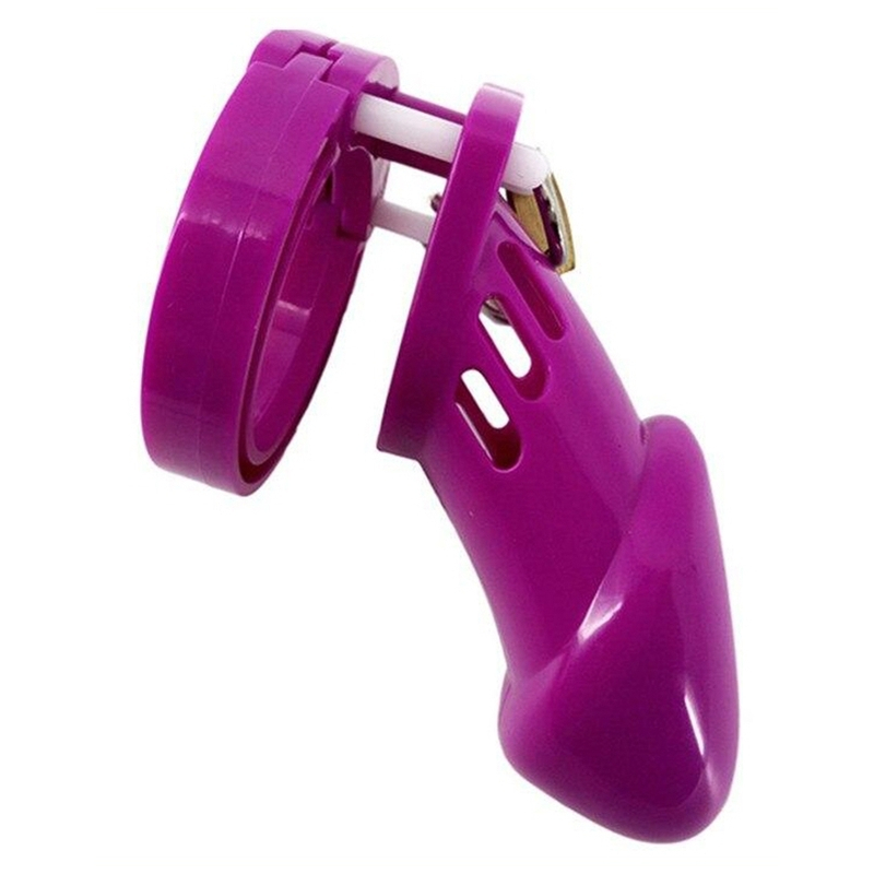 cage de chastete silicone bran 9 x 3cm violette 1