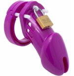 cage de chastete silicone bran 9 x 3cm violette