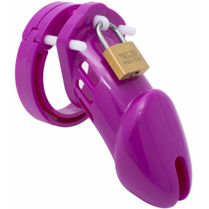 cage de chastete silicone bran 9 x 3cm violette