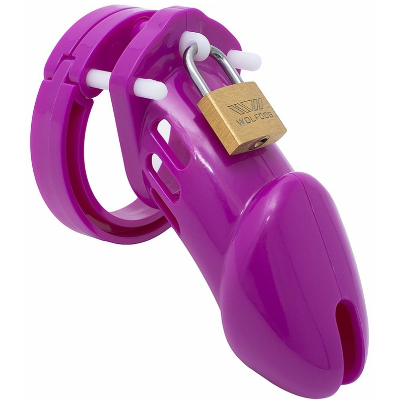 cage de chastete silicone bran 9 x 3cm violette