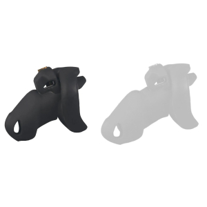 cage de chastete silicone flexty s 9 x 35cm noire