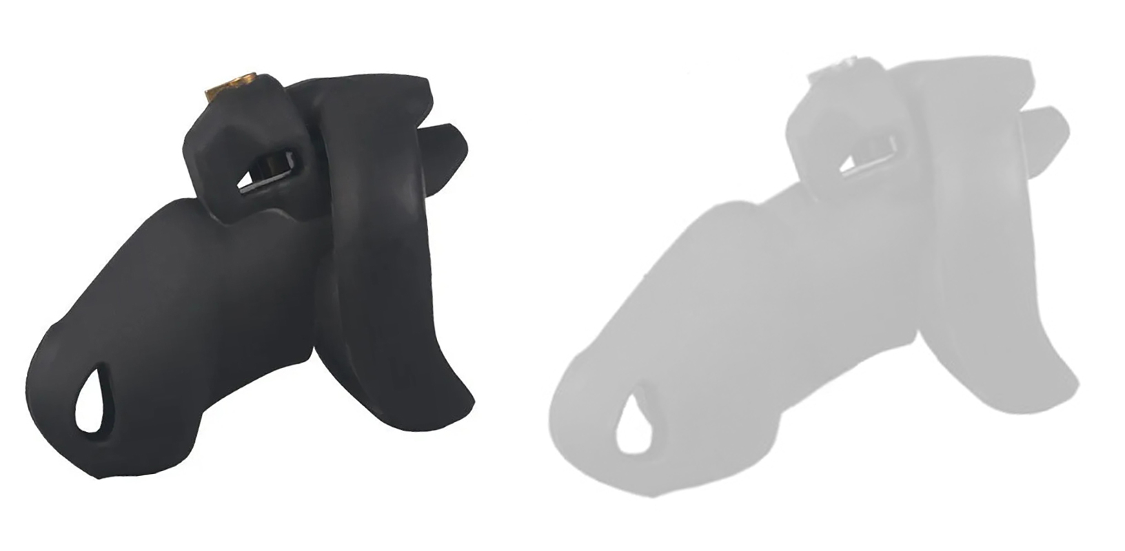 cage de chastete silicone flexty s 9 x 35cm noire