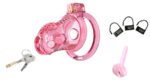 cage de chastete silicone lock hole l 85 x 4cm rose 1