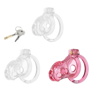 cage de chastete silicone lock hole l 85 x 4cm rose