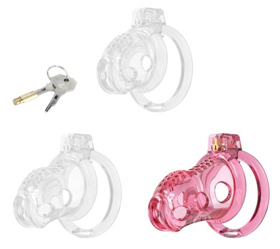 cage de chastete silicone lock hole l 85 x 4cm rose
