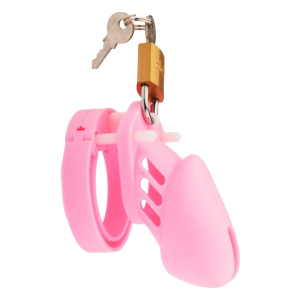 cage de chastete sily 7 x 33cm rose