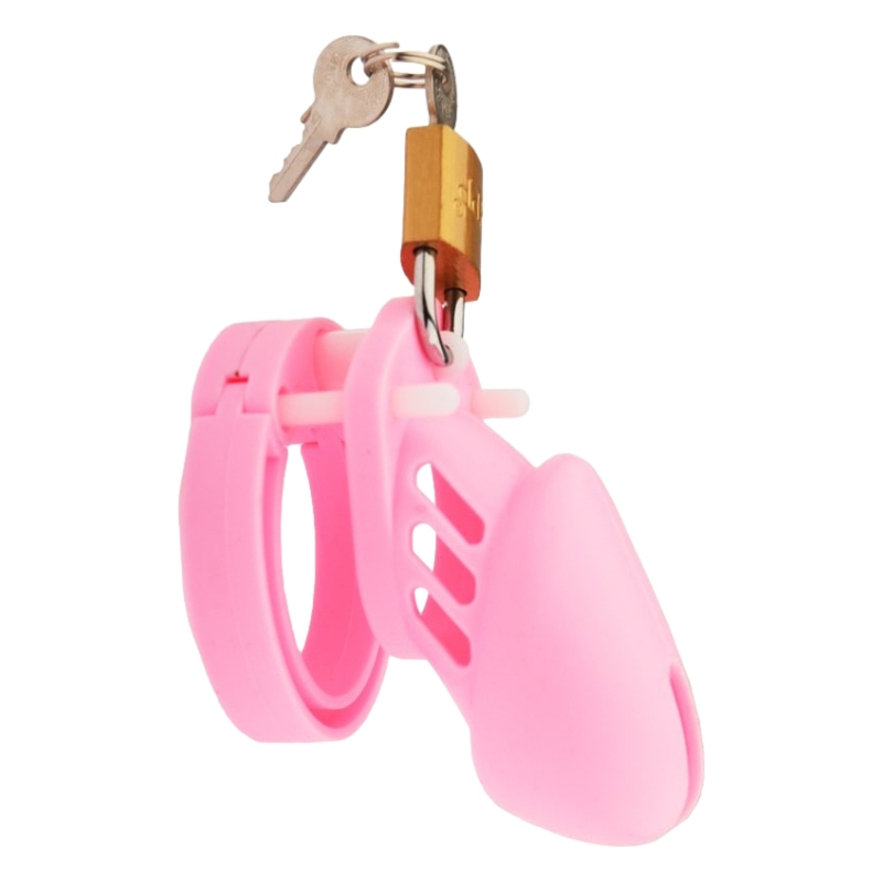 cage de chastete sily 7 x 33cm rose