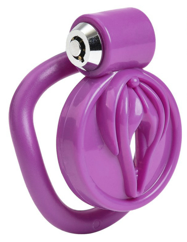 cage de chastete sissy clit 25 x 38 cm violet