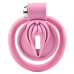 cage de chastete sissy clit 25 x 38cm rose