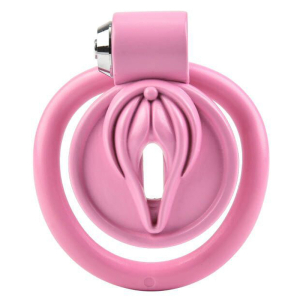cage de chastete sissy clit 25 x 38cm rose
