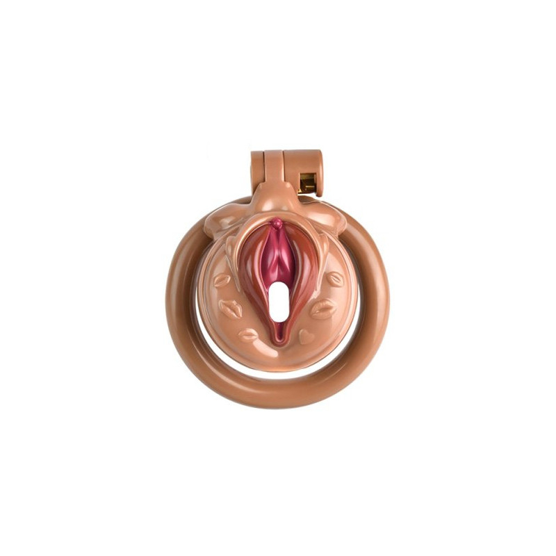 cage de chastete sissy kiss 35 x 38cm marron