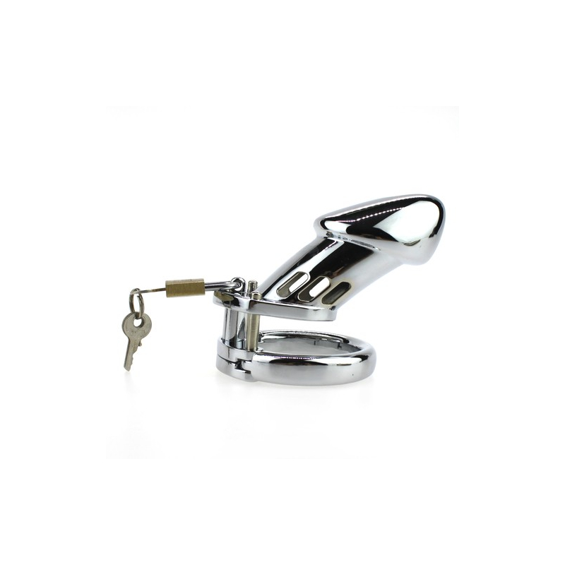 cage de chastete steel padlock 12 x 35cm 1
